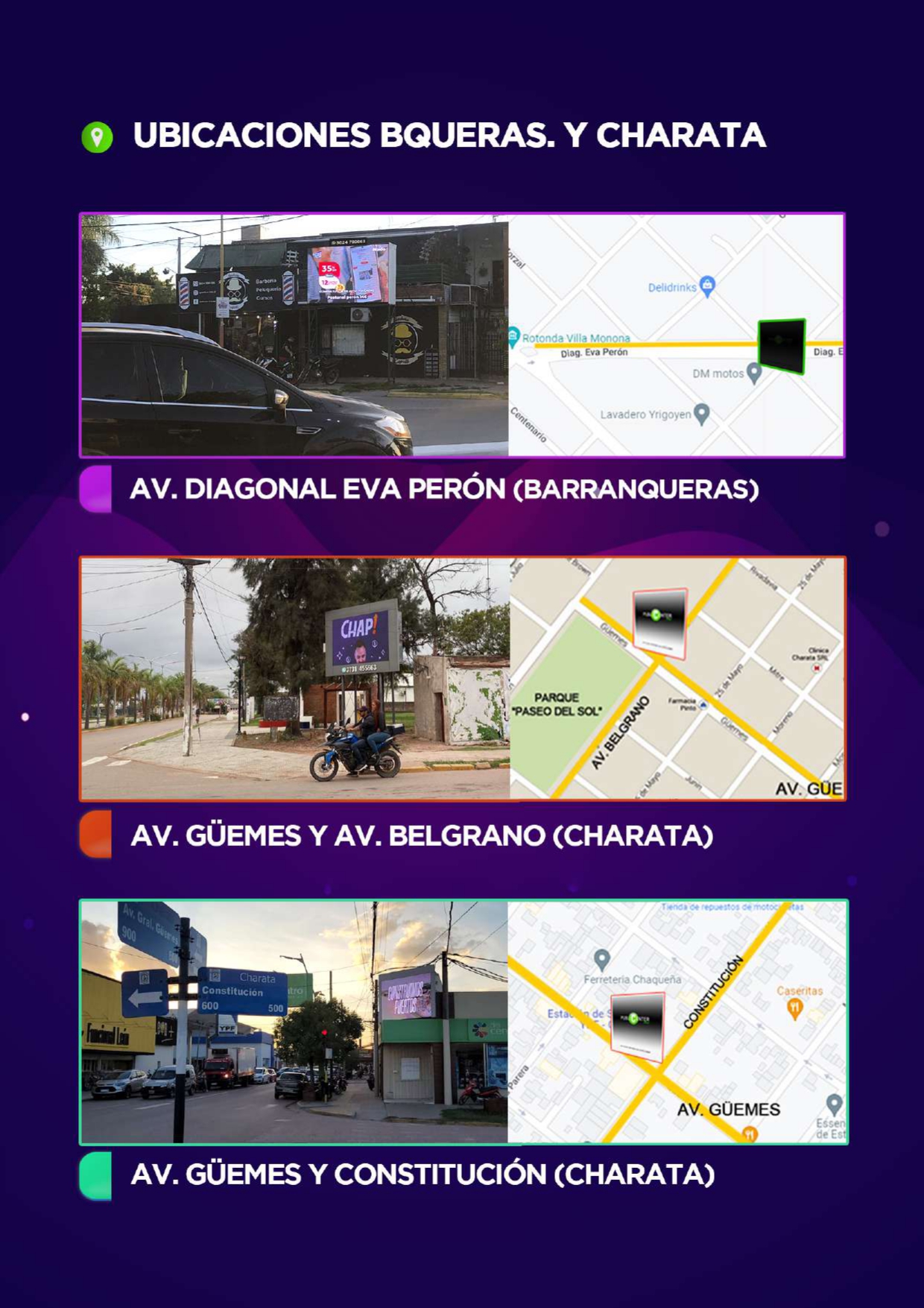 Ubicaciones Bqueras y Charata
