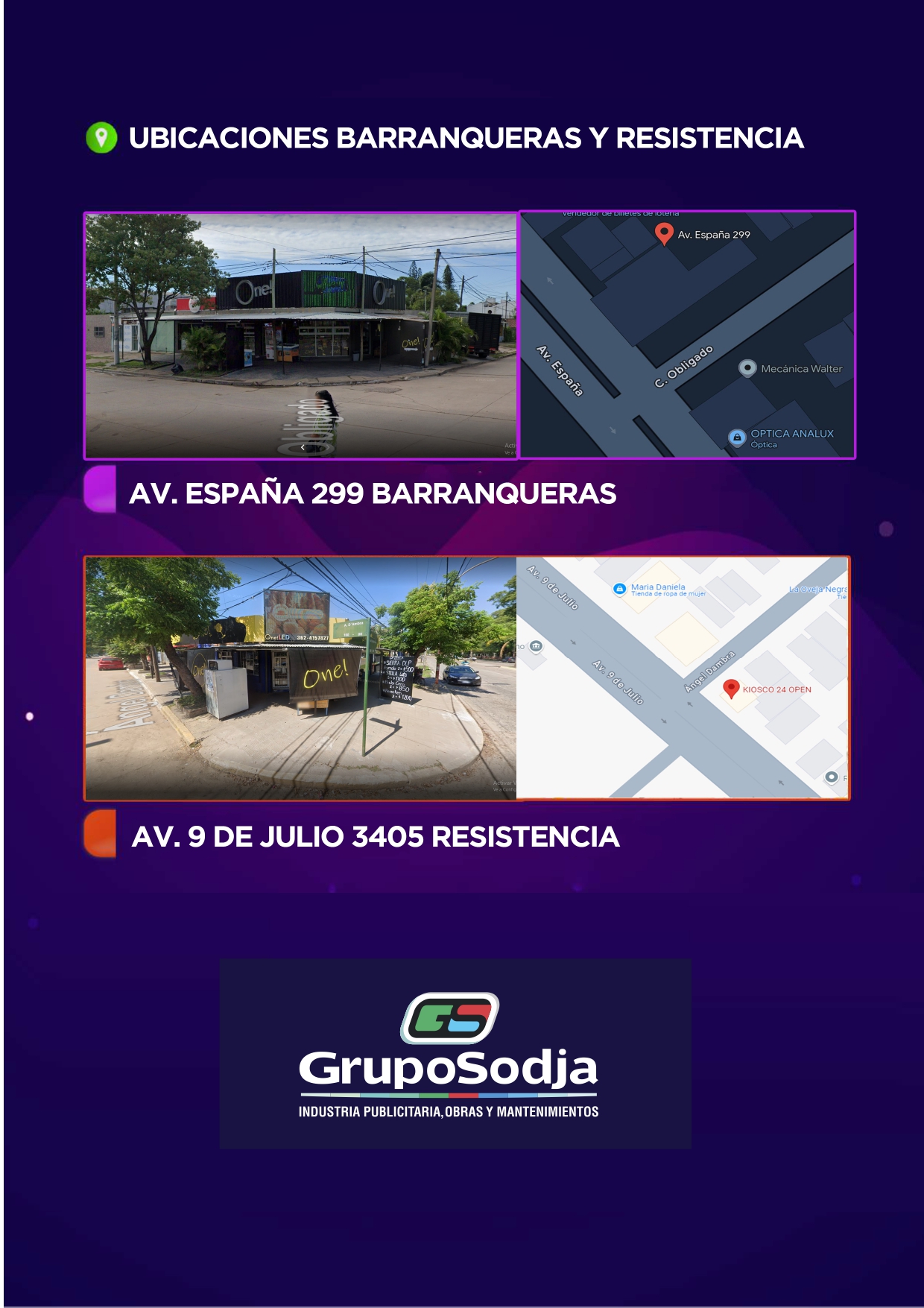 Ubicaciones Barranqueras y Resistencia
